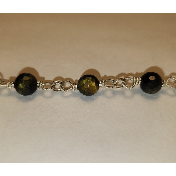 💙Faceted Blue Tiger's Eye Necklace - Picture 3 of 11